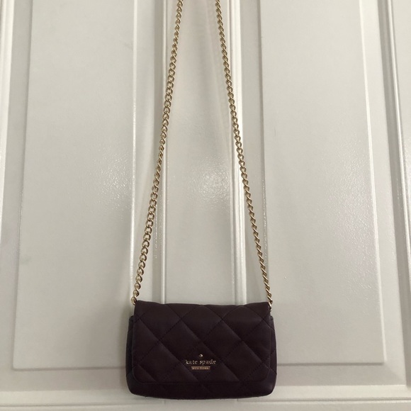 Maroon Kate spade quilted crossbody / waist bag - Picture 2 of 8